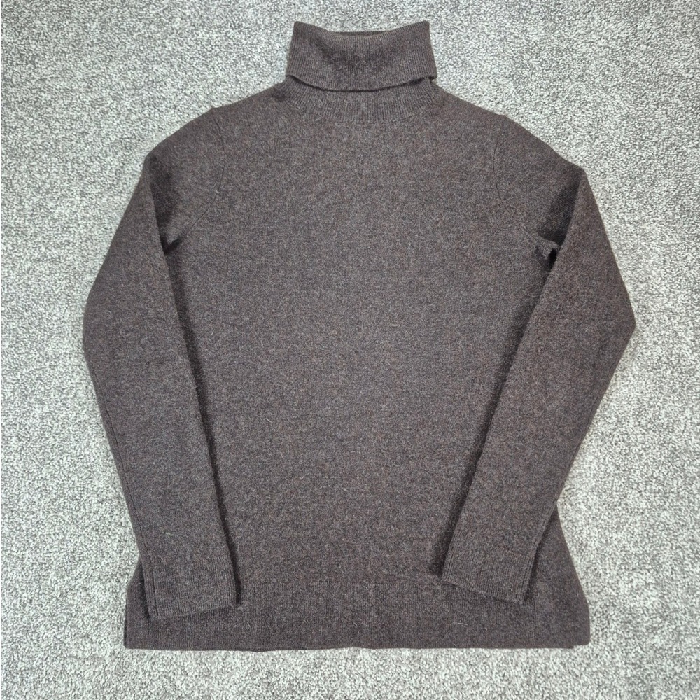Neiman Marcus Cashmere Collection Turtleneck Sweater Womens XS Brown Luxury